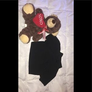 Black fitted crop top